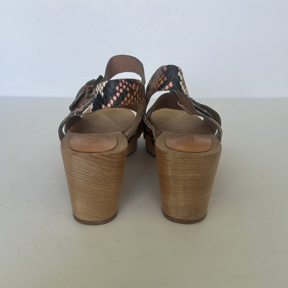 Madewell The Johanna Crisscross Clog Sandal in Snake Embossed Leather, Size 8 ♣️ - Picture 7 of 12